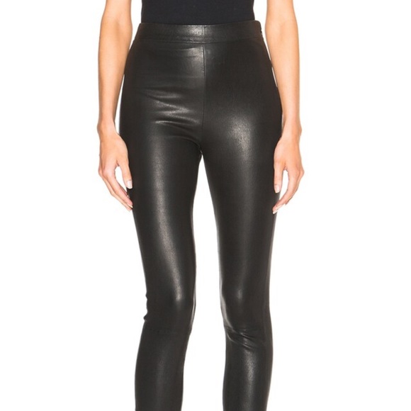 FRAME DENIM “LE LEGGING” HIGH WAIST LEATHER LEGGING, SZ XS NOIR NWT! - Picture 3 of 8